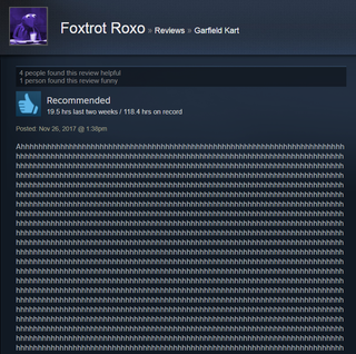 Illustration for article titled Garfield Kart, As Told By Steam Reviews